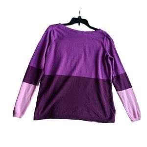 Talbots colorblock lambswool blend pullover sweater sz Mp